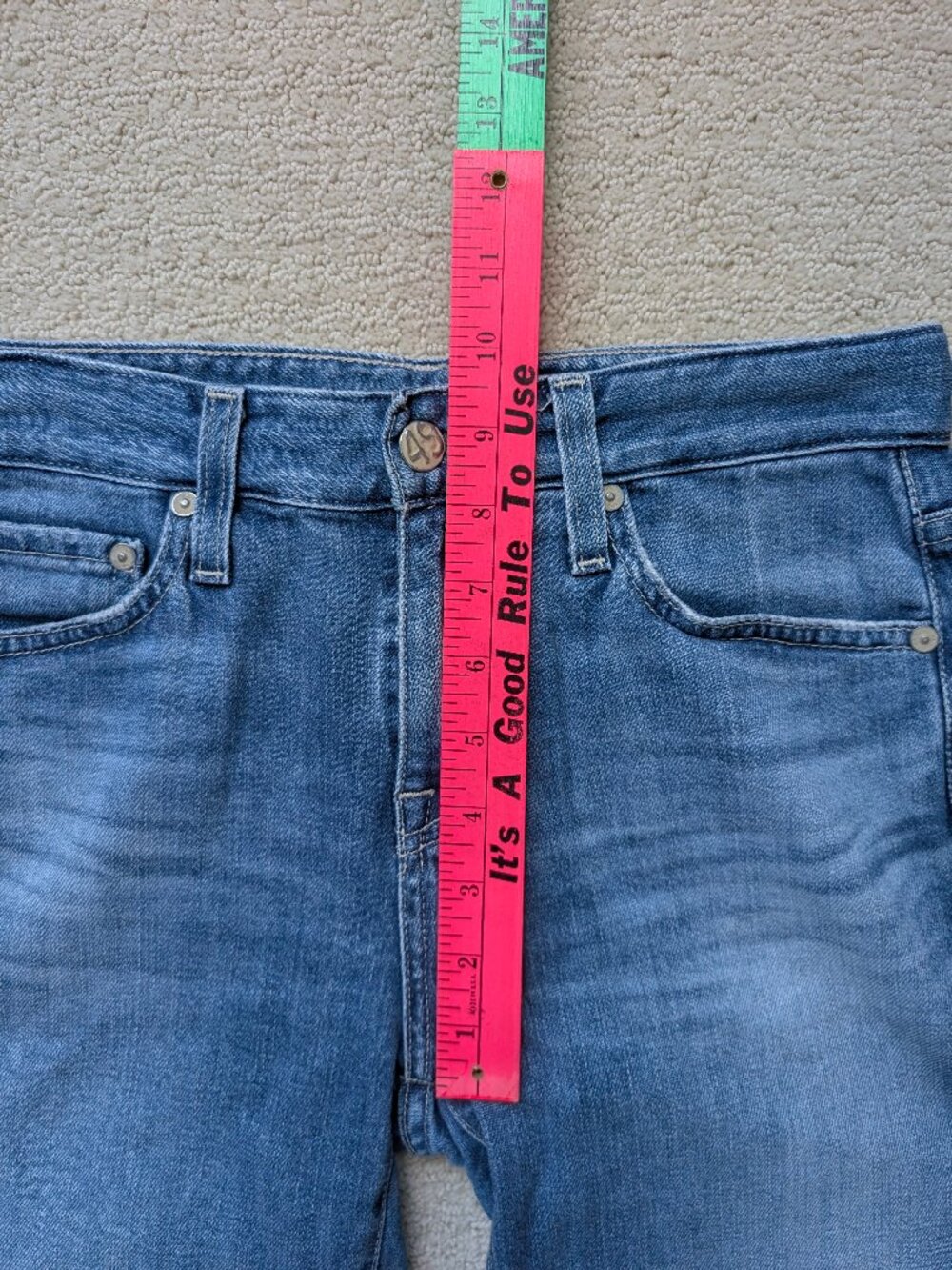 AG sz 24 Ex-boyfriend 17 years Slouchy Slim light blue Jeans Adriano Goldschmied - Picture 10 of 11